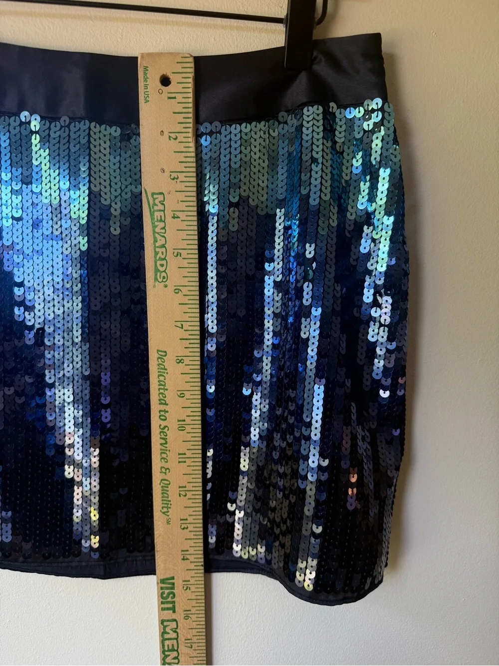Express Design Studio Blue Sequin Mini Skirt | Size 6 | NWT
